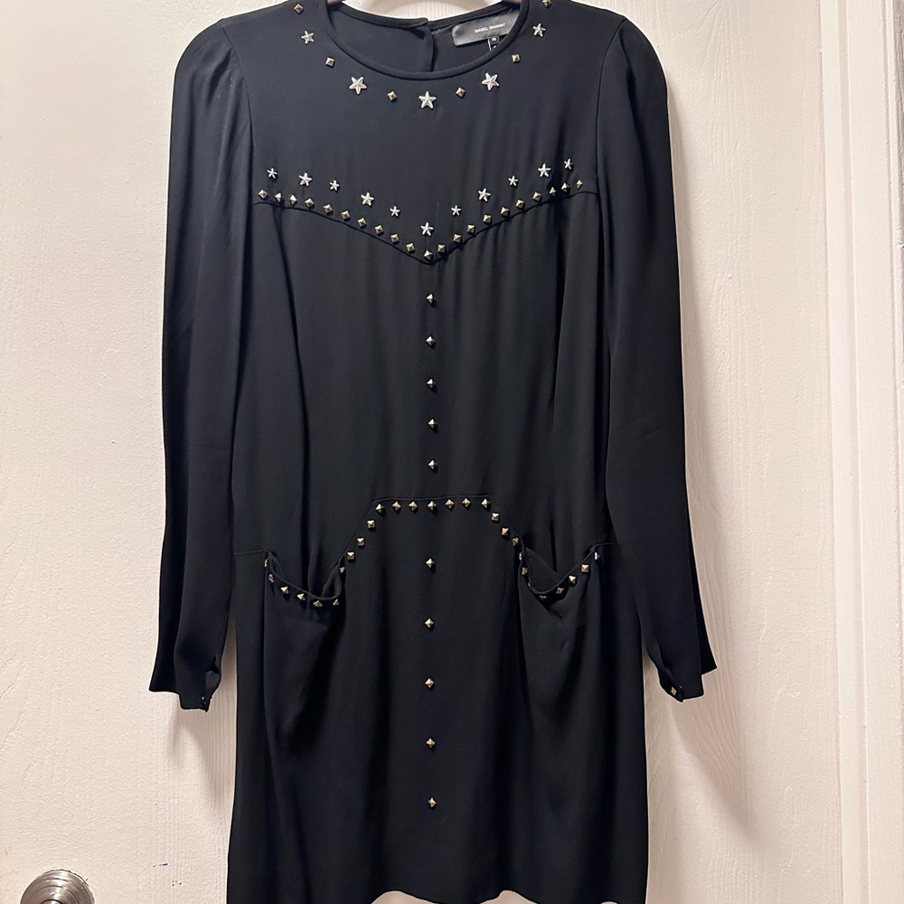 Y2K Isabel Marant Black Dress with Studs - Excellent Condition - a classic!